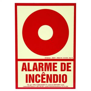 Seta Alarme de incêndio Fotoluminescente